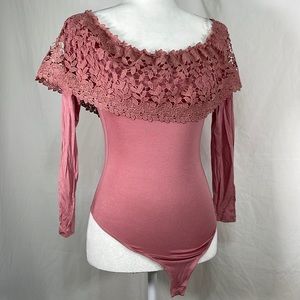 Haute Monde Mauve Bodysuit